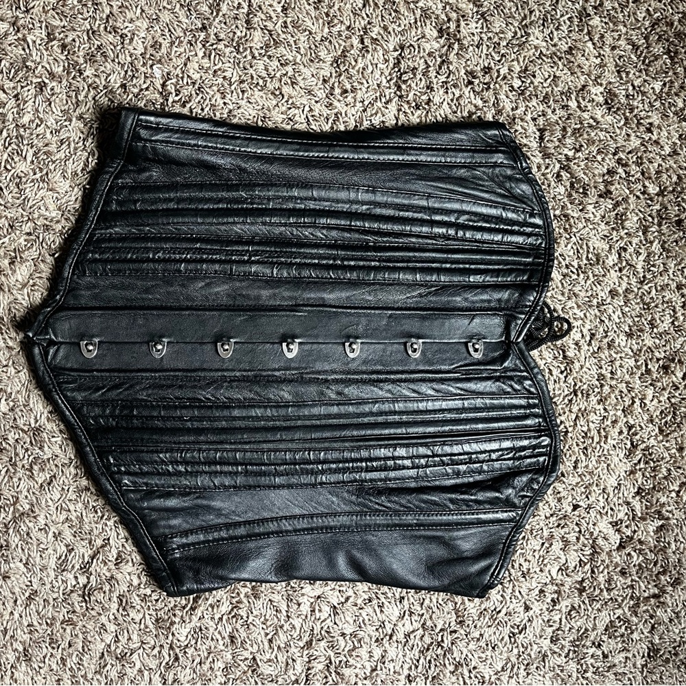Black Leather Bustier